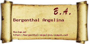 Bergenthal Angelina névjegykártya